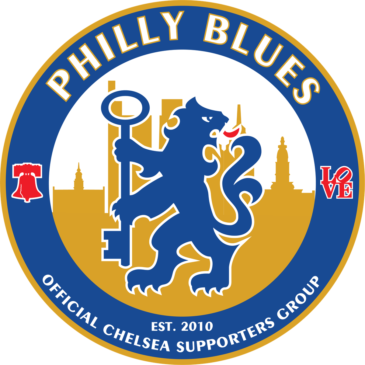Philly Blues crest — Official Chelsea Supporters Group, established 2010